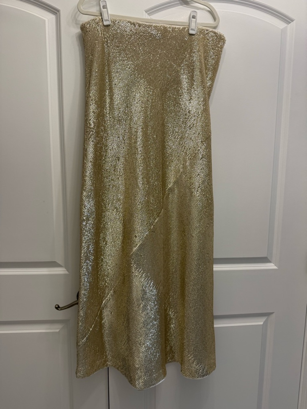 Banana Republic Gold Sequin Maxi Skirt Size XL